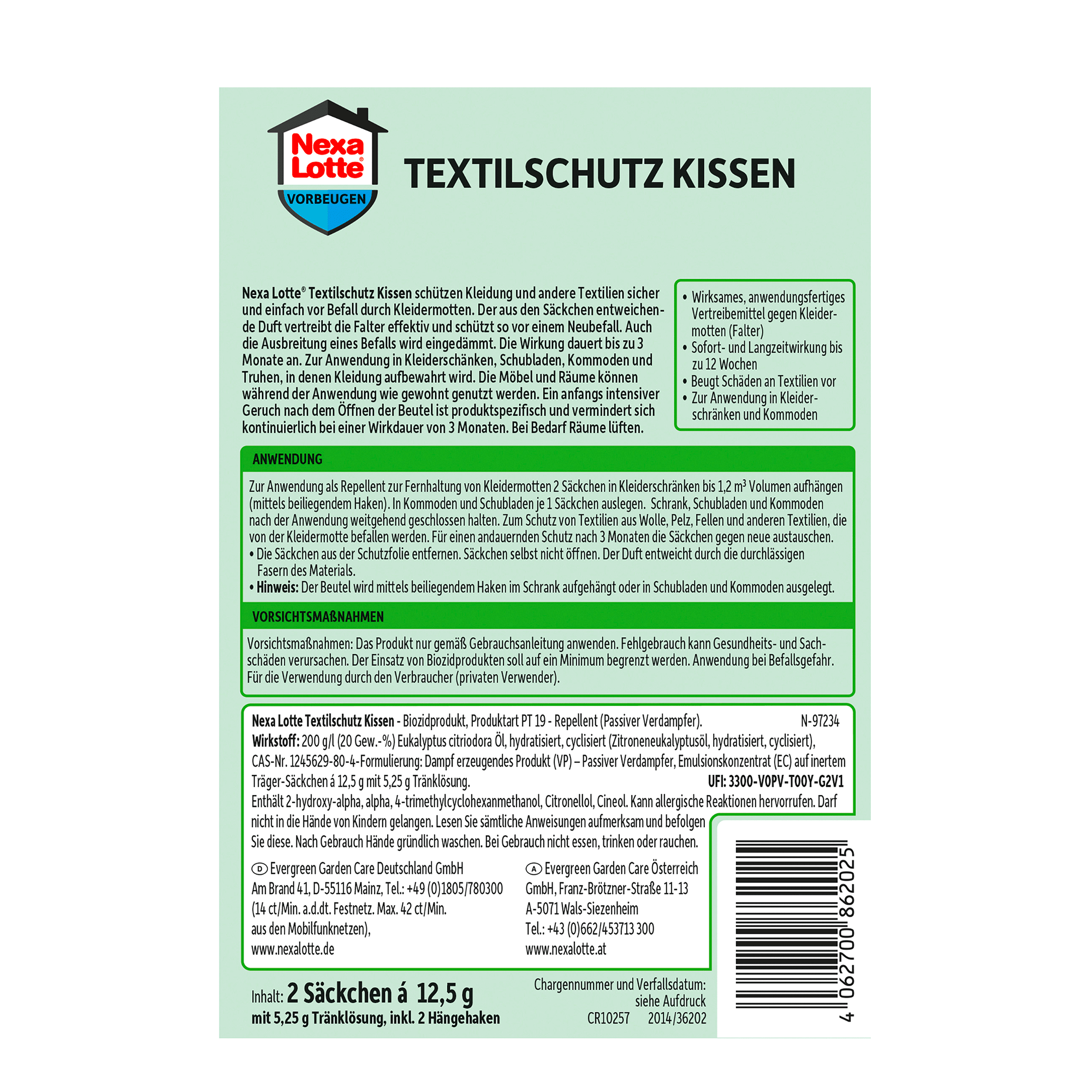 Rückseite von Nexa Lotte Textilschutz Kissen - 1 Stück