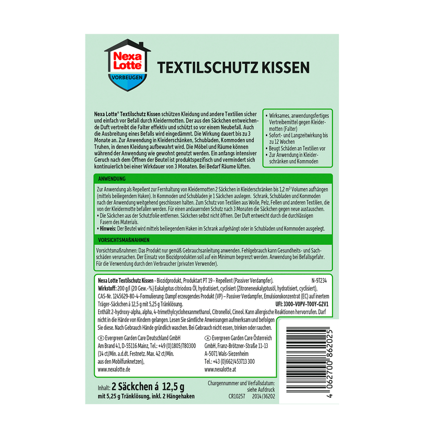 Rückseite von Nexa Lotte Textilschutz Kissen - 1 Stück