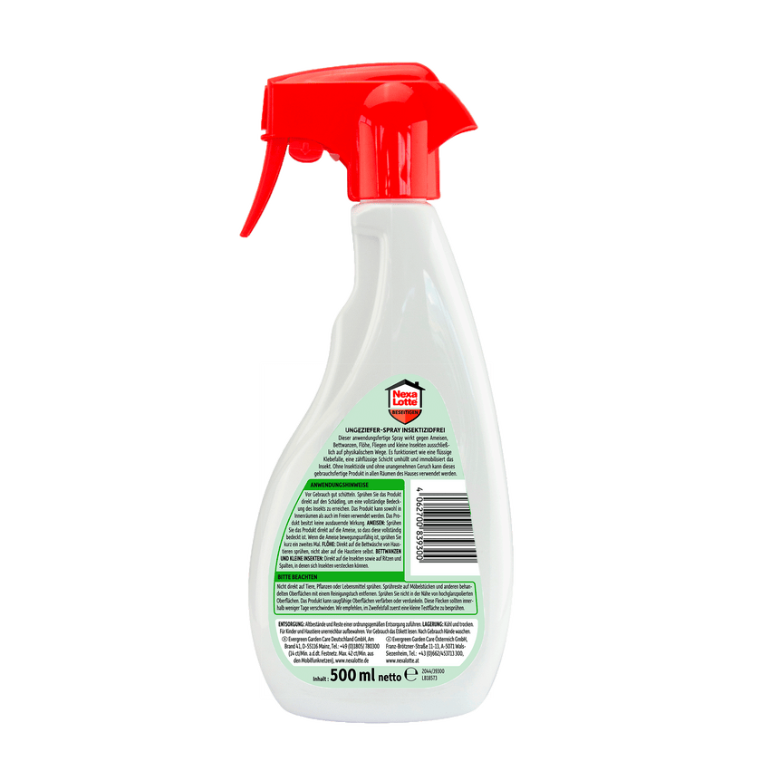 Vorderseite von Nexa Lotte Ungeziefer-Spray insektizidfrei