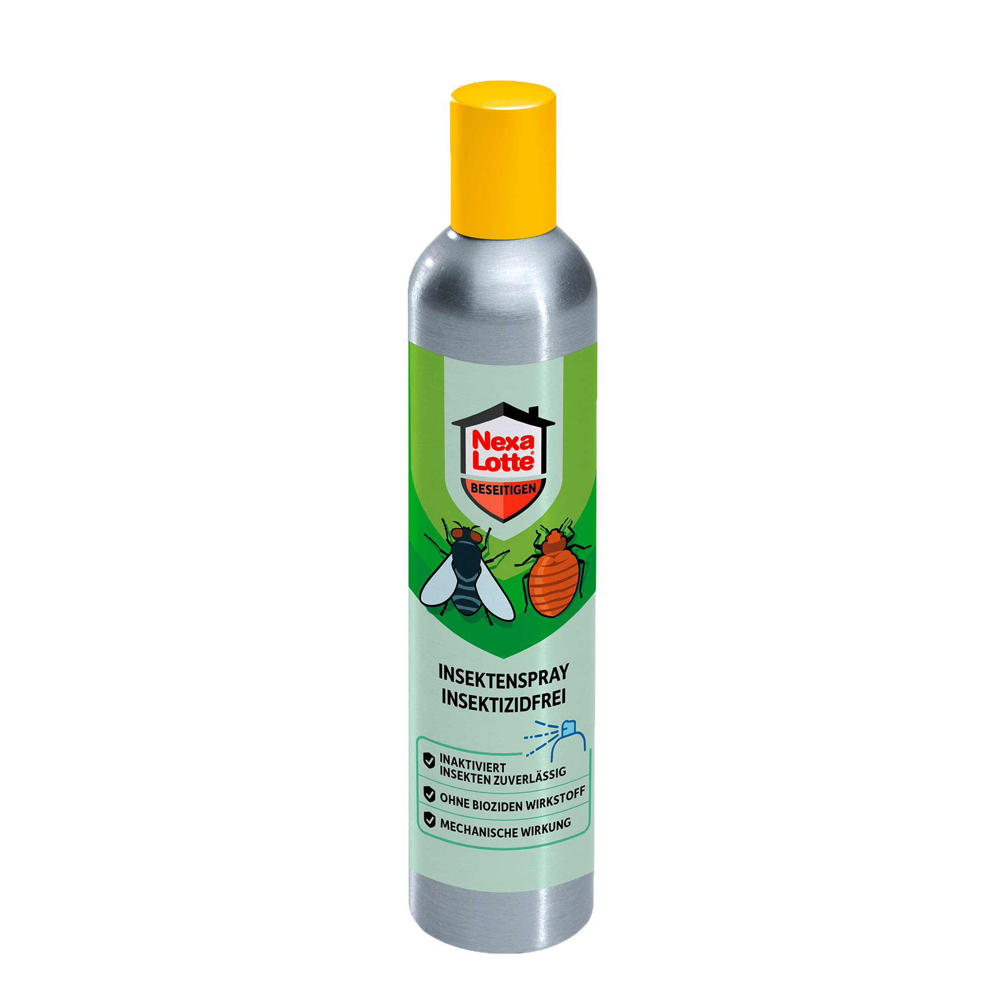 Vorderseite von Nexa Lotte Insektenspray insektizidfrei