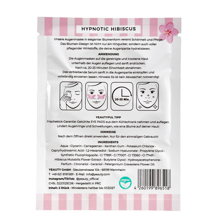 Rückseite von YEAUTY Hypnotic Hibiscus Flower