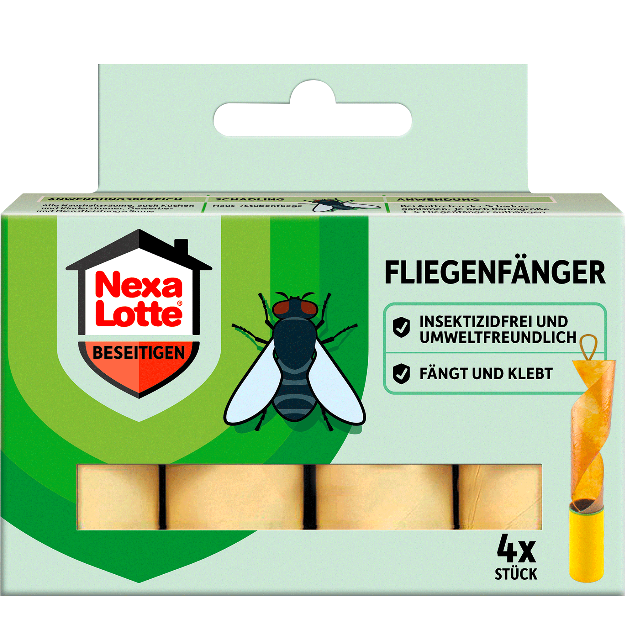 Vorderseite von Nexa Lotte Fliegenfänger - 4 Stück