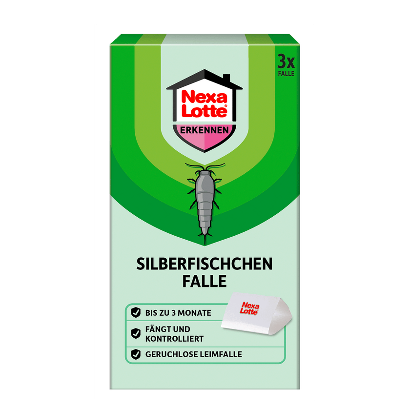 Vorderseite von Nexa Lotte Silberfischchen-Falle - 3 Stück