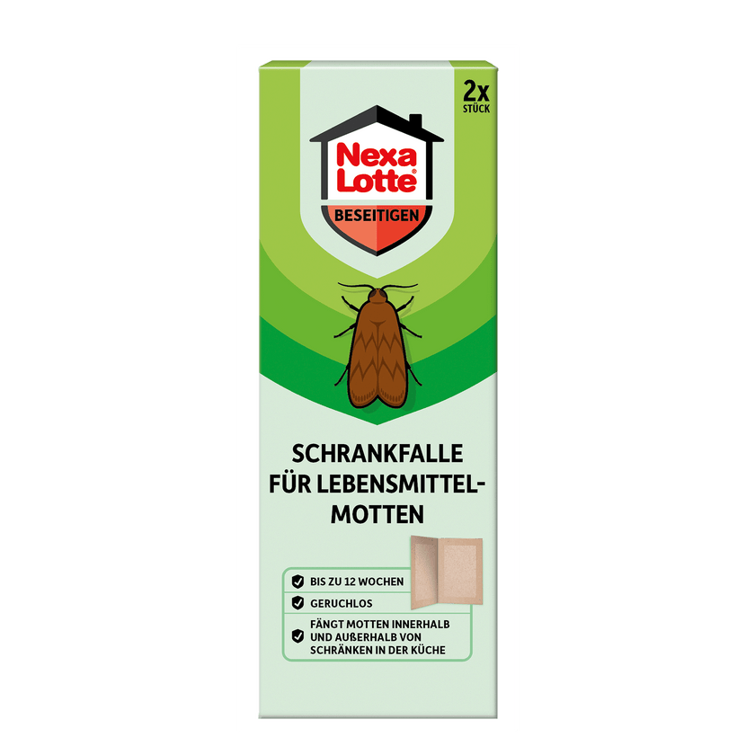 Vorderseite von Nexa Lotte Schrankfalle für Lebensmittel