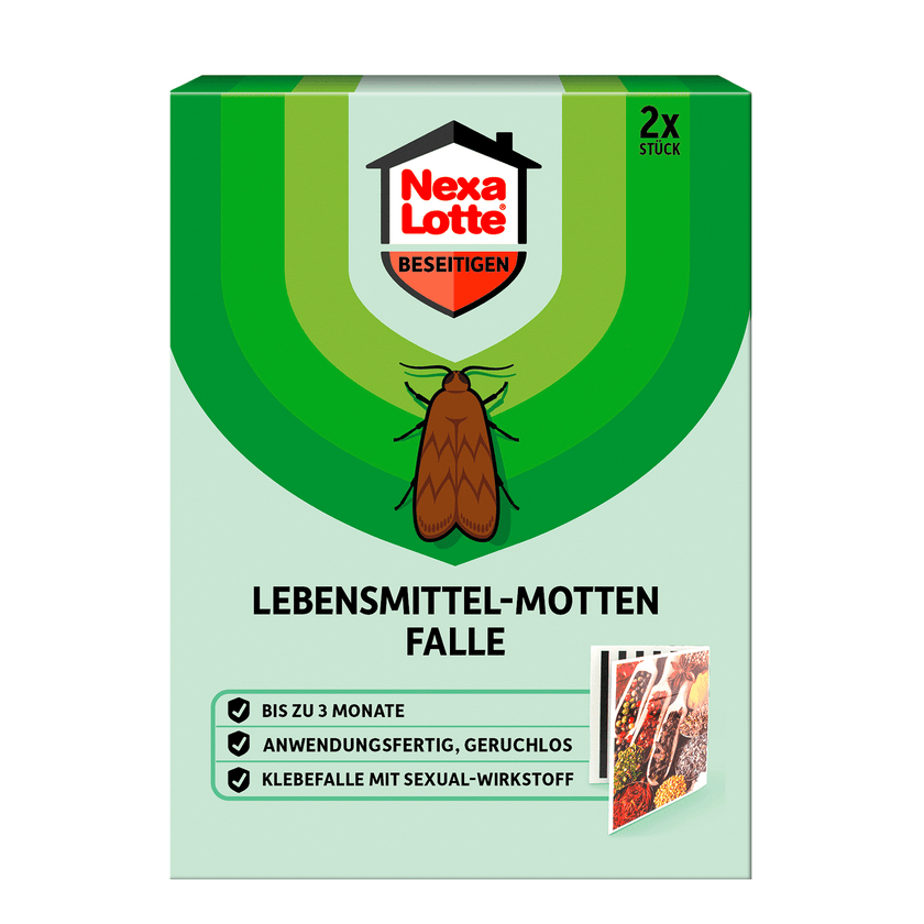 Vorderseite von Nexa Lotte Lebensmittel-Motten Falle - 2 Stück