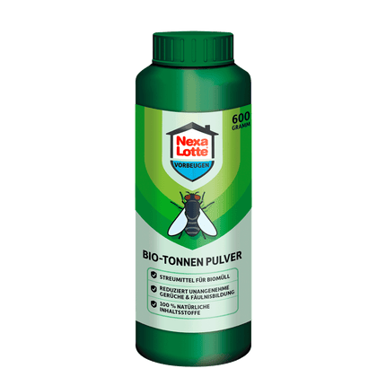 Vorderseite der Verpackung von Nexa Lotte Bio-Tonnen Pulver mit Drehverschluss