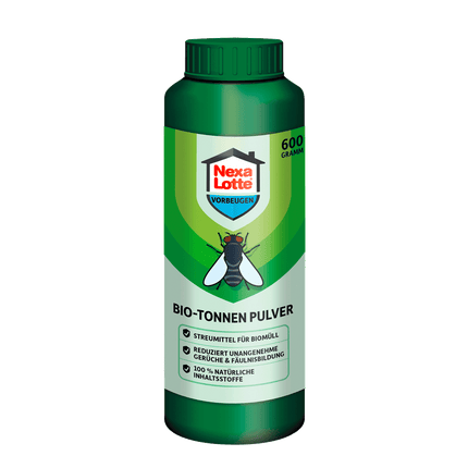 Vorderseite der Verpackung von Nexa Lotte Bio-Tonnen Pulver mit Drehverschluss