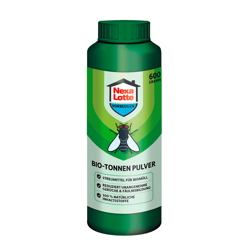 Vorderseite der Verpackung von Nexa Lotte Bio-Tonnen Pulver mit Drehverschluss