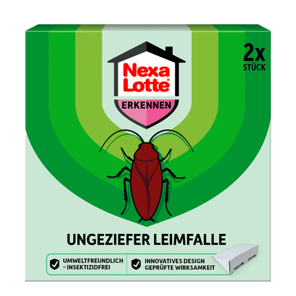 Rückseite von Nexa Lotte Ungeziefer Leimfalle insektizidfrei