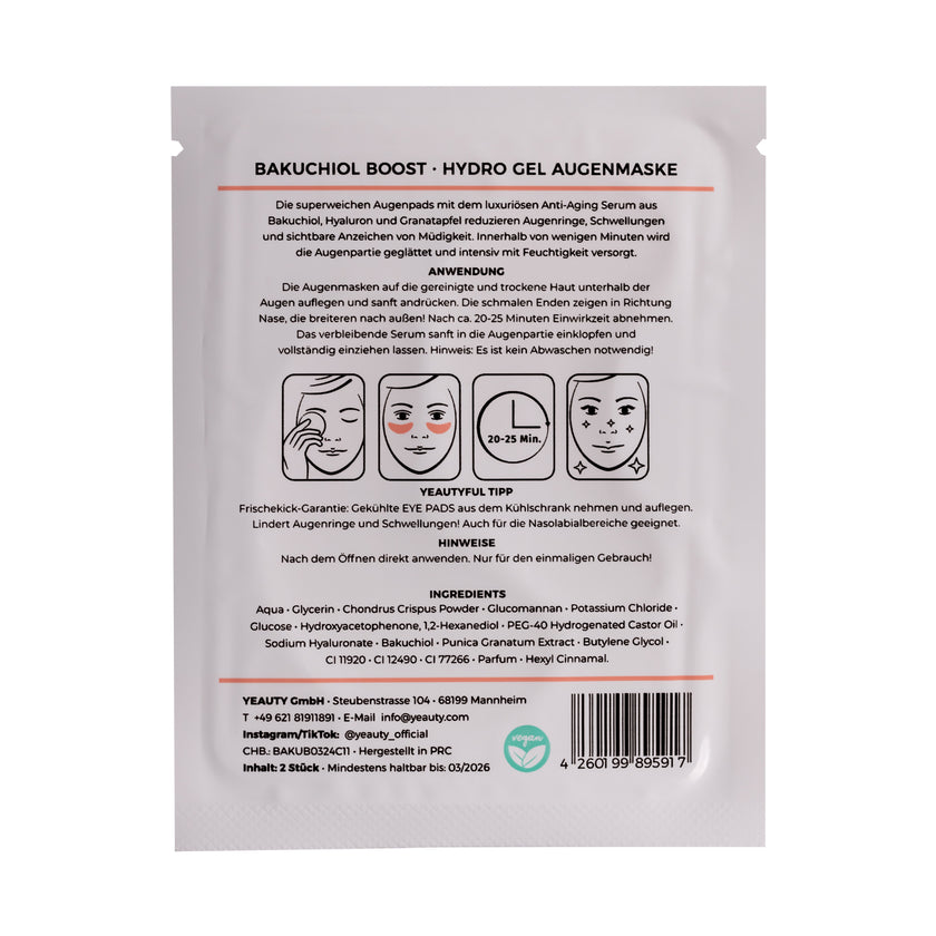 YEAUTY Eye Pad Mask Bakuchiol Boost - Back