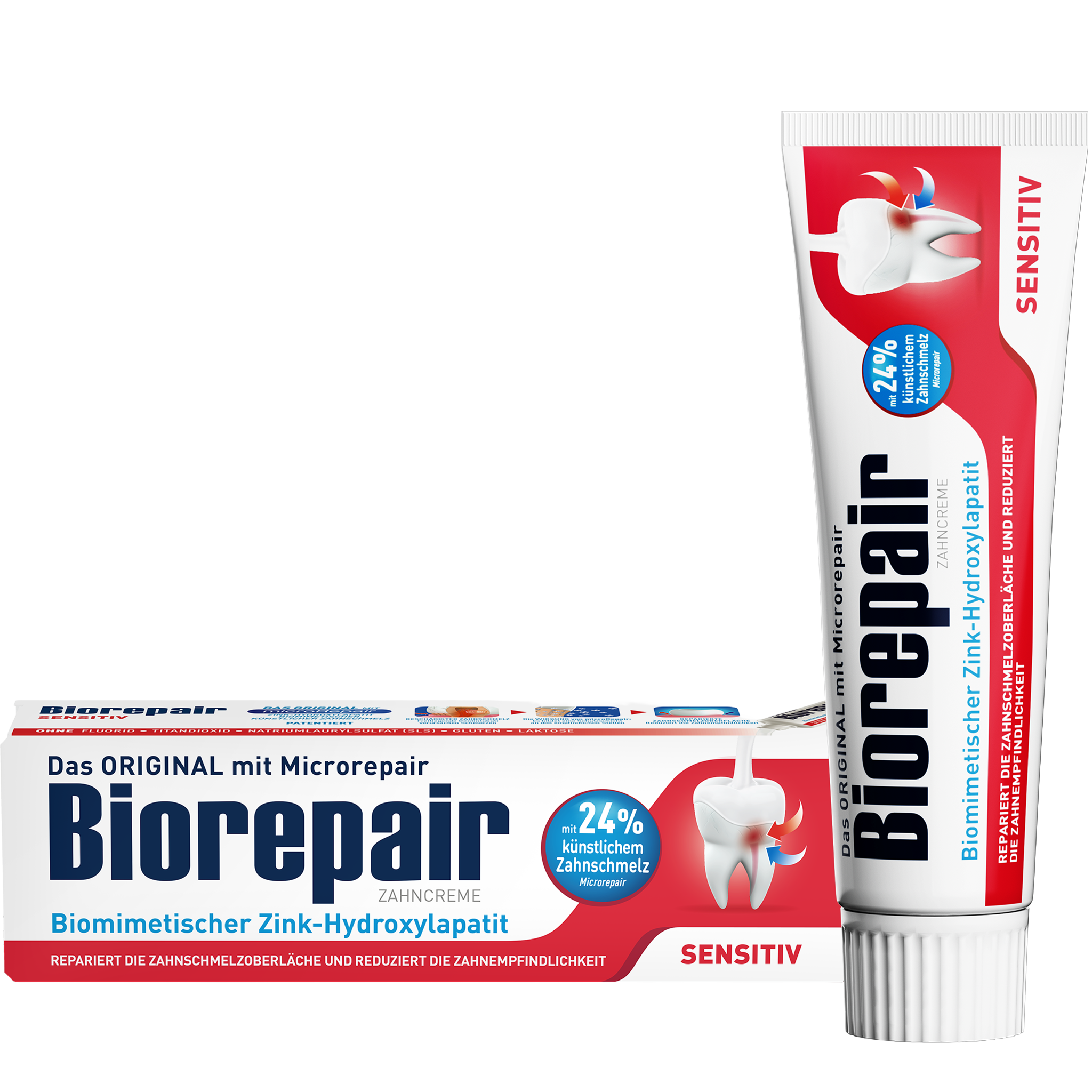 Vorderseite von Biorepair Zahncreme Sensitive Teeth