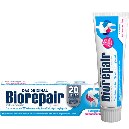 Vorderseite von Biorepair Karies-Prophylaxe und Zahnschmelzschutz
