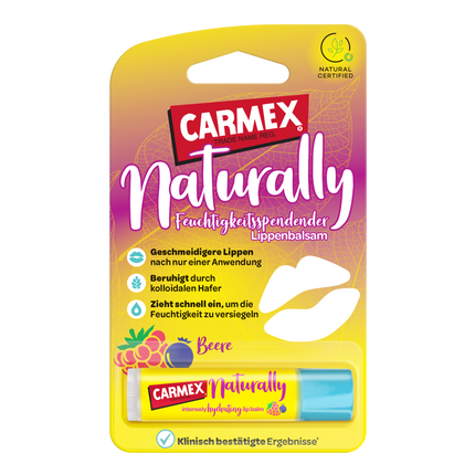 Vorderseite von Carmex Naturally Stick Beere