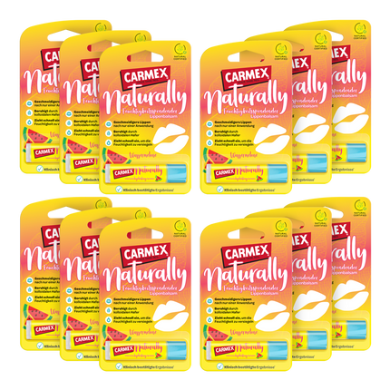 Vorderseite von Carmex Naturally Stick Wassermelone