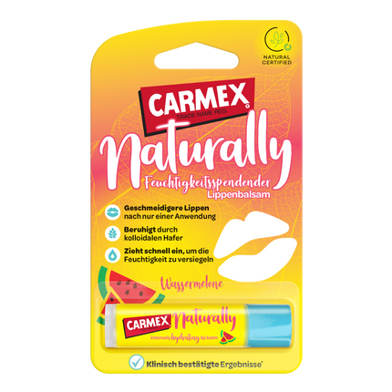 Vorderseite von Carmex Naturally Stick Wassermelone