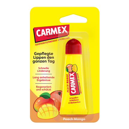 Vorderseite von Carmex Peach Mango Tube