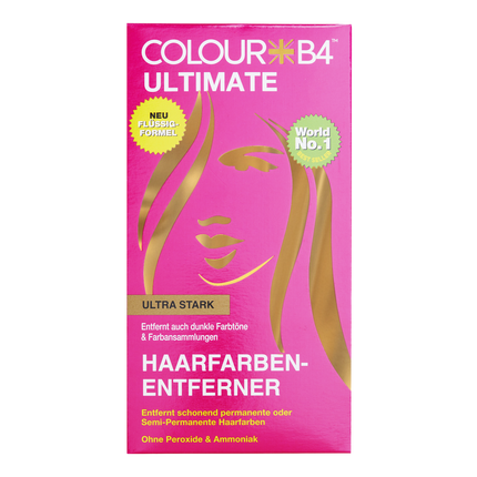 Vorderseite von Colour B4 Ultimate Haarfarben-Entferner