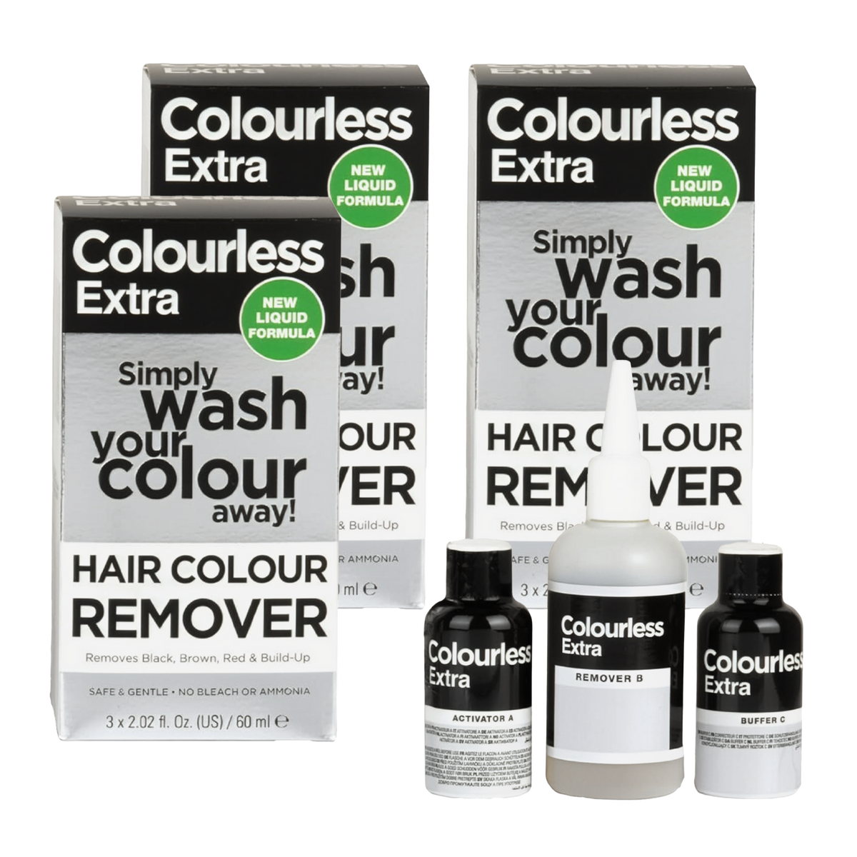 Vorderseite von Colourless Haarfarben-Entferner Max Effect