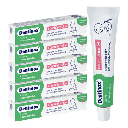 Vorderseite von Dentinox Bäuchleinsalbe
