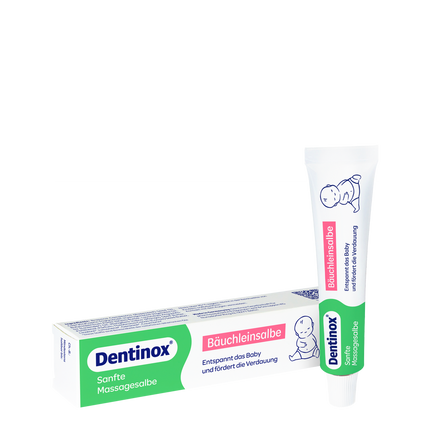 Vorderseite von Dentinox Bäuchleinsalbe
