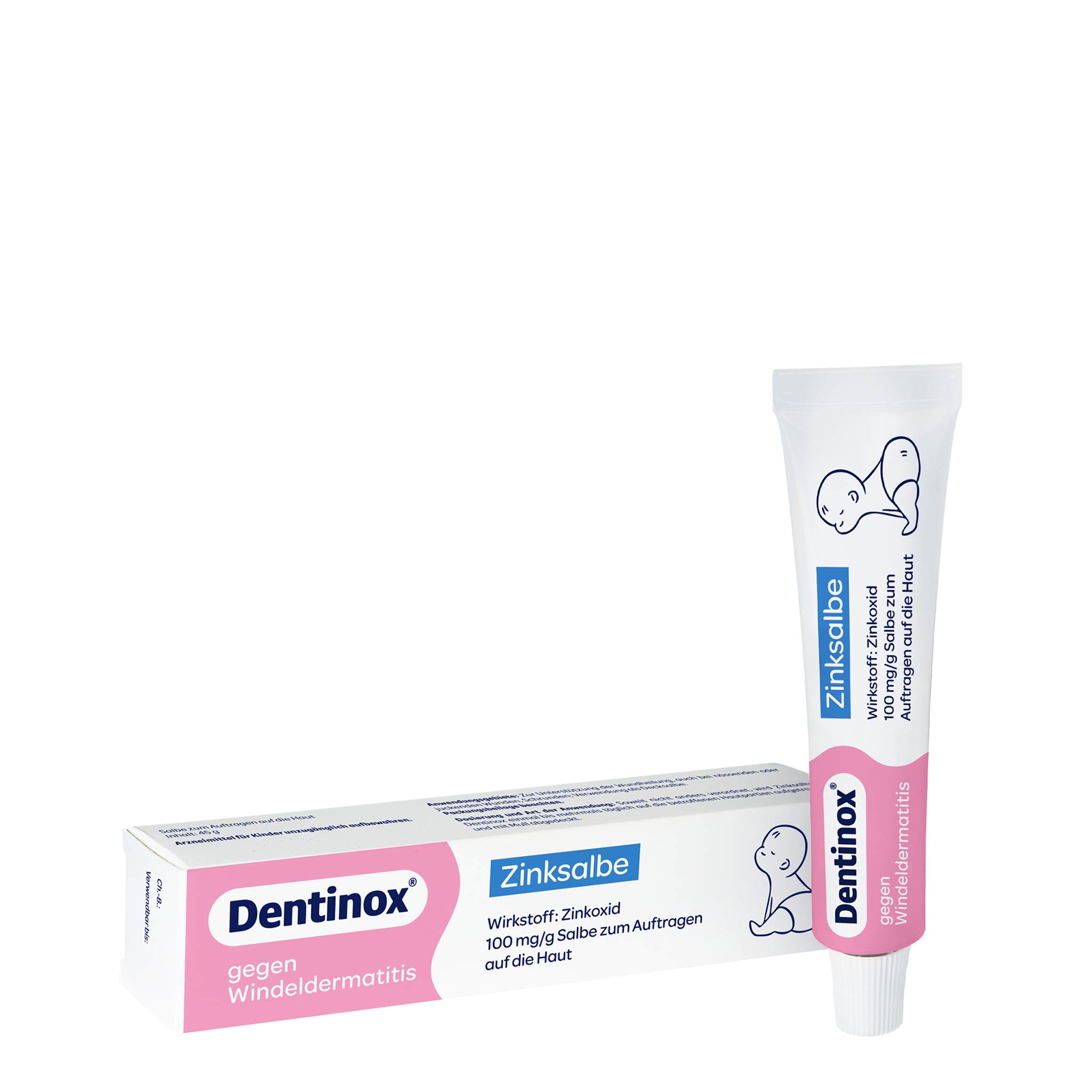 Vorderseite von Dentinox Zinksalbe – 45g