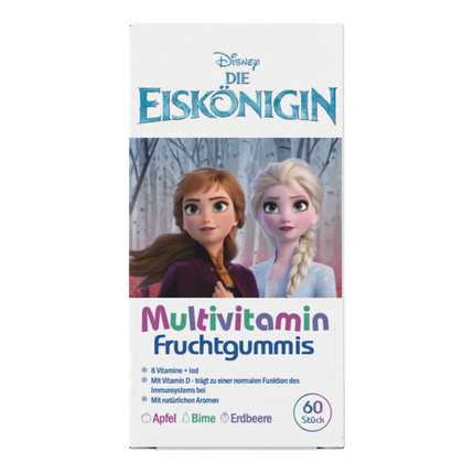 Vorderseite von Disney Multivitamin-Fruchtgummis Die Eiskönigin