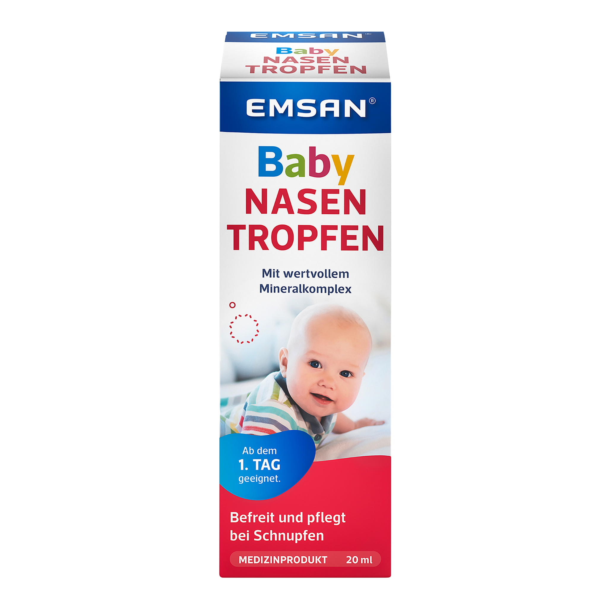 Vorderseite von EMSAN Baby Nasentropfen
