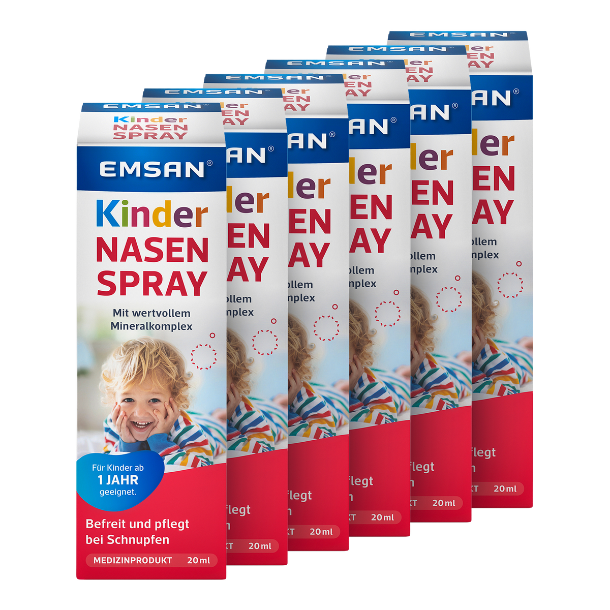 Vorderseite von EMSAN® Kindernasenspray