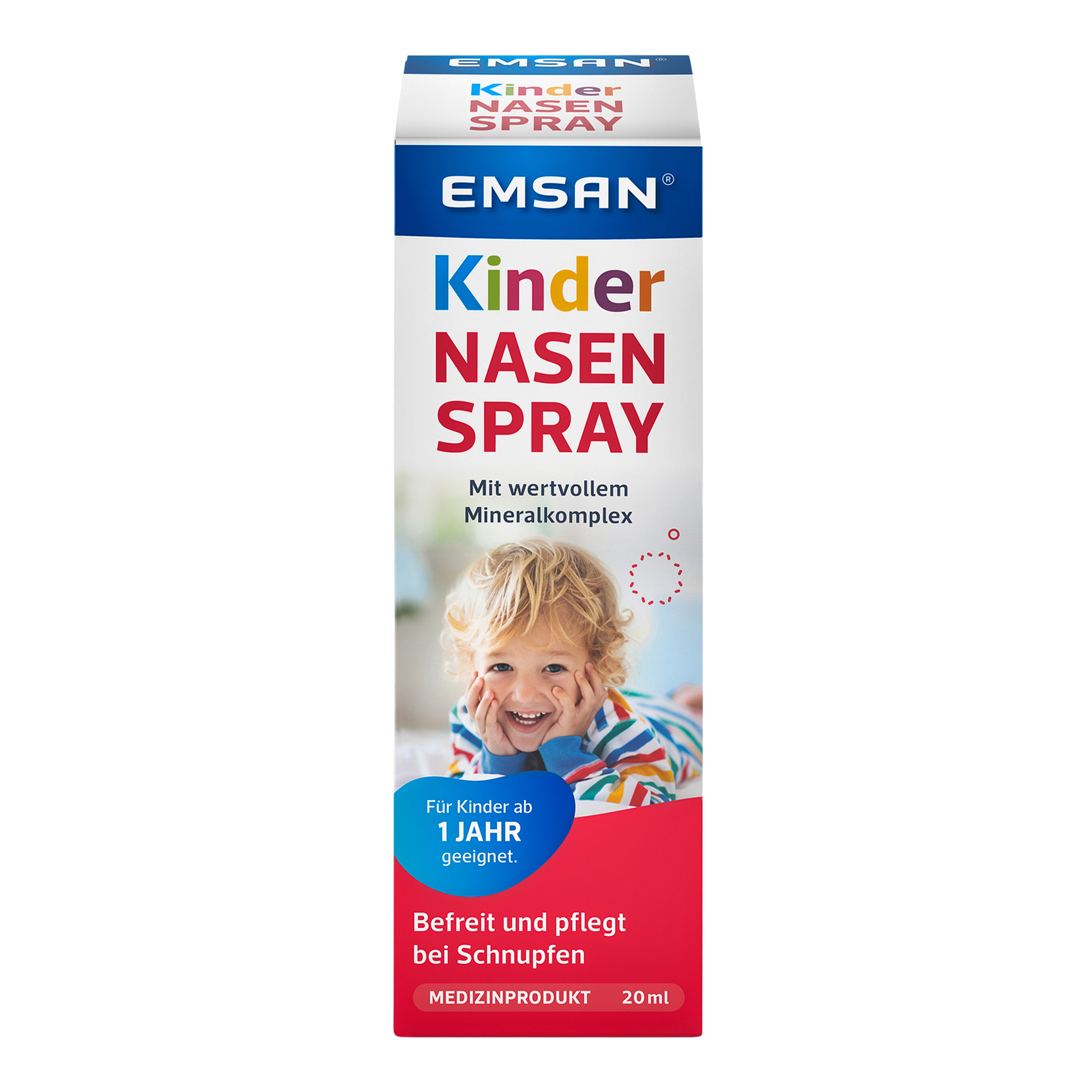 Vorderseite von EMSAN® Kindernasenspray