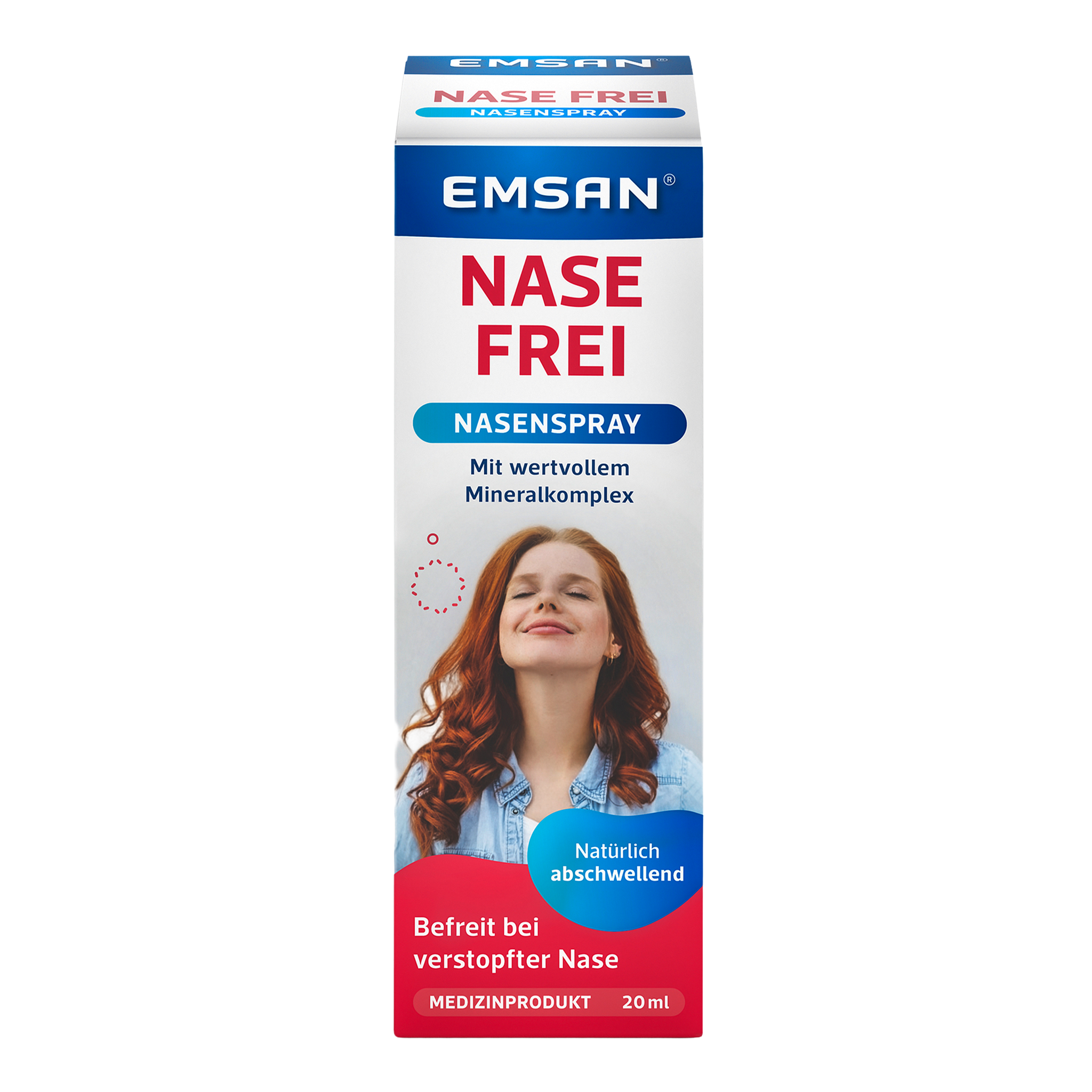 Vorderseite von EMSAN® Nase frei Nasenspray