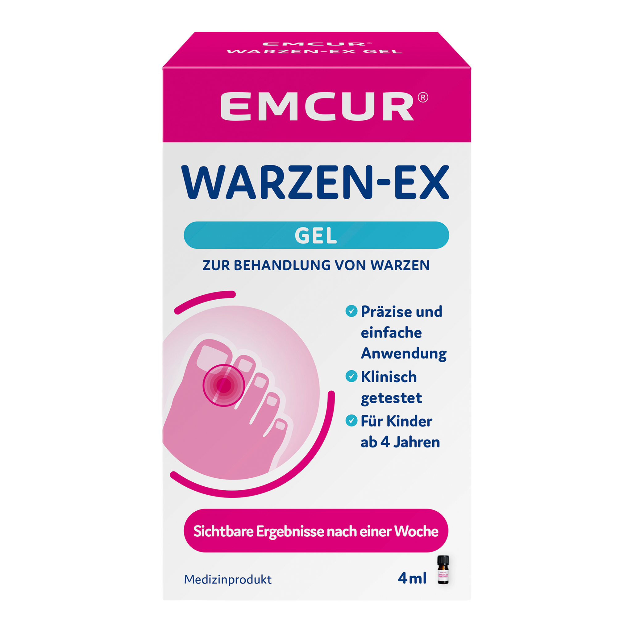 Vorderseite von EMCUR® Warzen-Ex Gel
