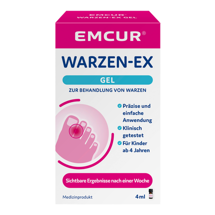 Vorderseite von EMCUR® Warzen-Ex Gel