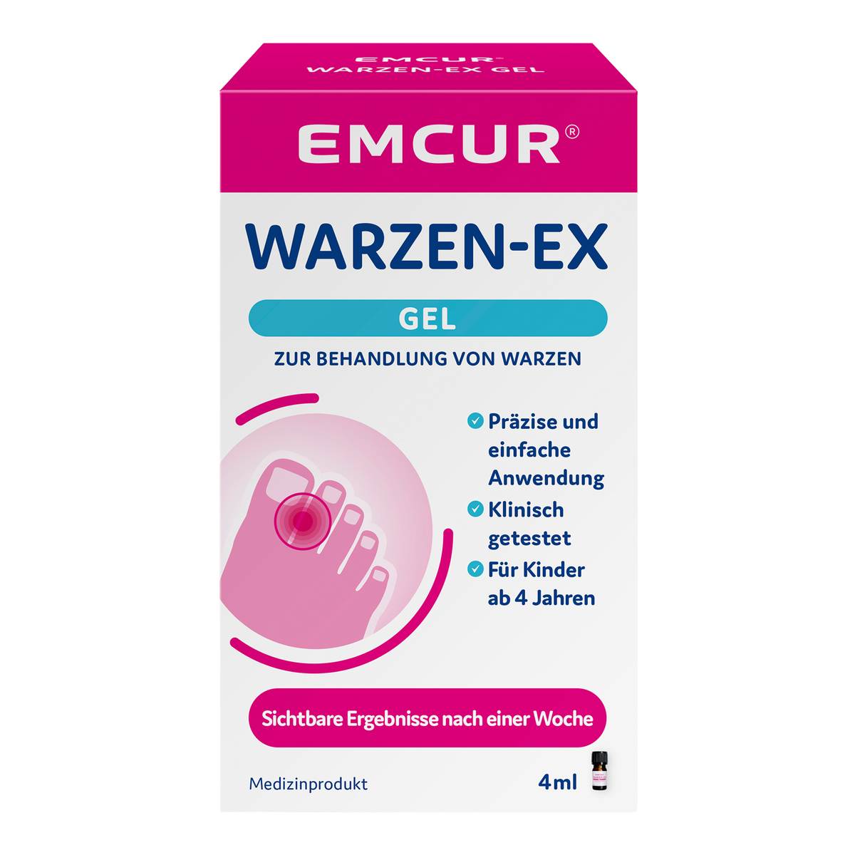 Vorderseite von EMCUR® Warzen-Ex Gel