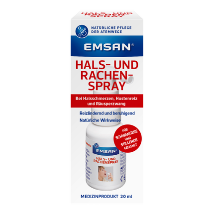 Vorderseite von EMSAN Hals- und Rachenspray