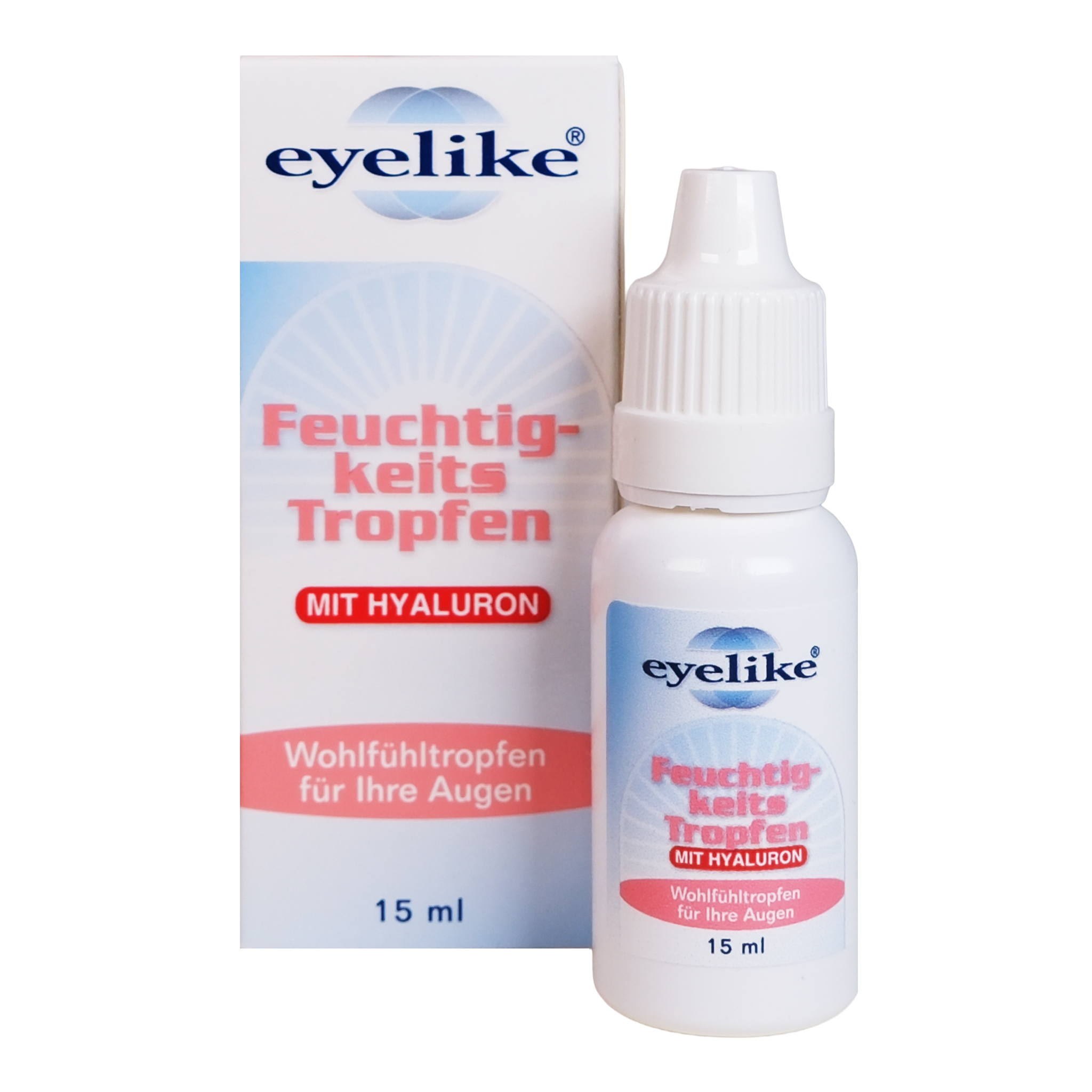 Vorderseite von eyelike Feuchtigkeitstropfen