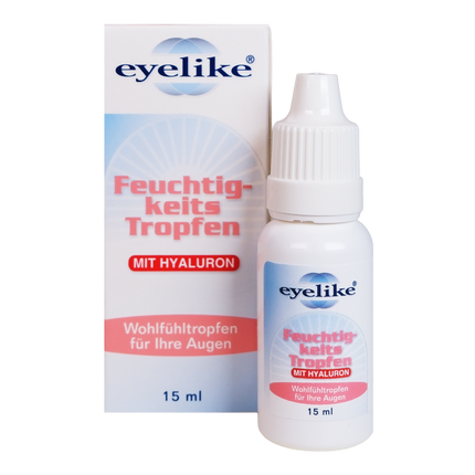 Vorderseite von eyelike Feuchtigkeitstropfen