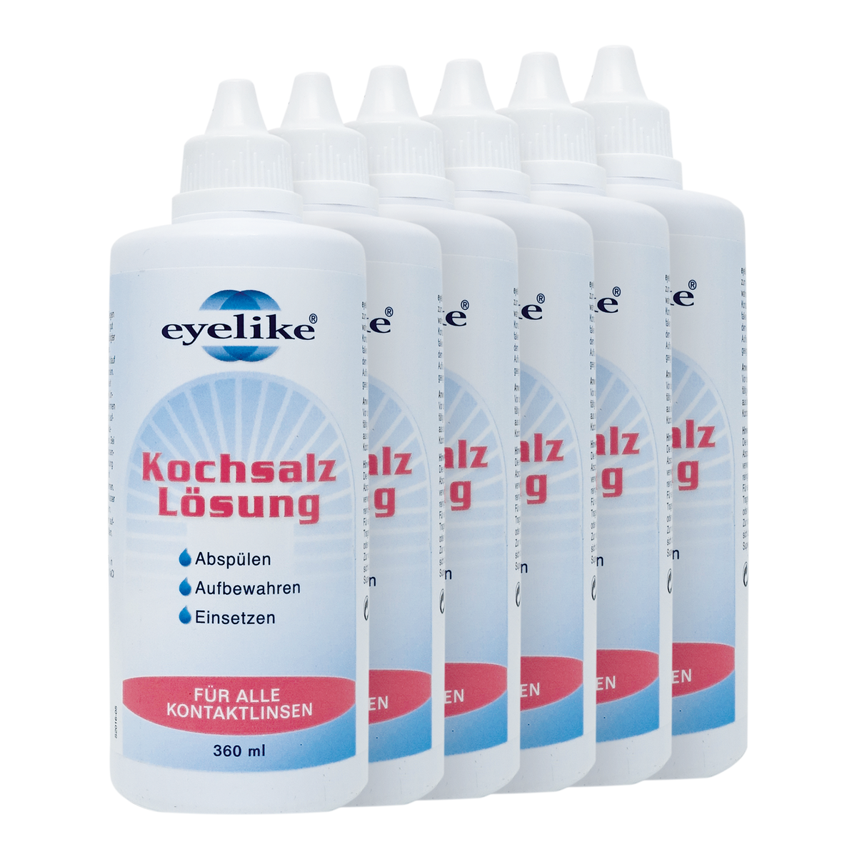 Vorderseite von eyelike Kochsalz Lösung - 360 ml