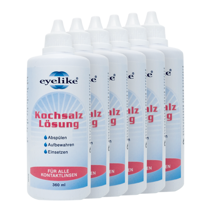 Vorderseite von eyelike Kochsalz Lösung - 360 ml