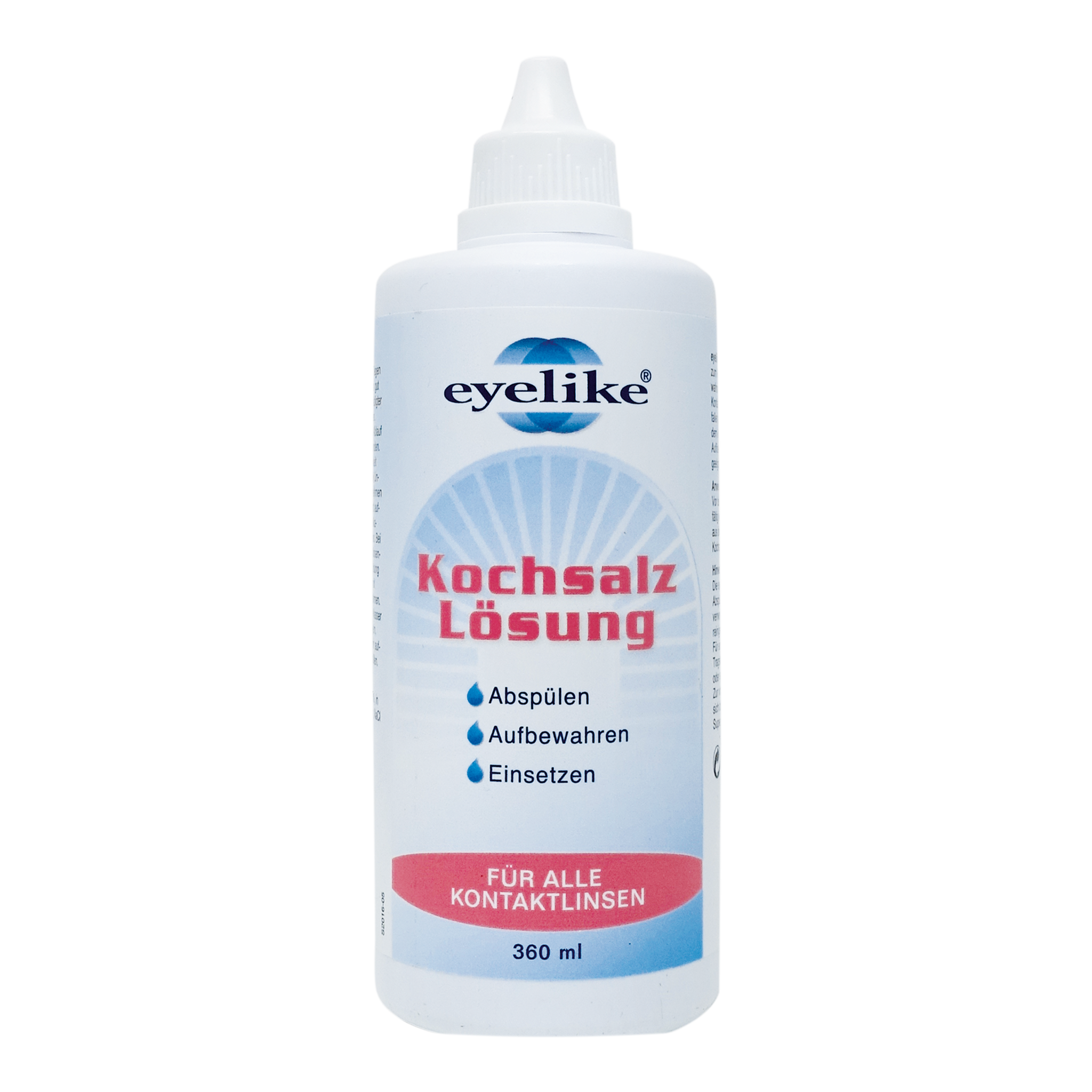 Vorderseite von eyelike Kochsalz Lösung - 360 ml