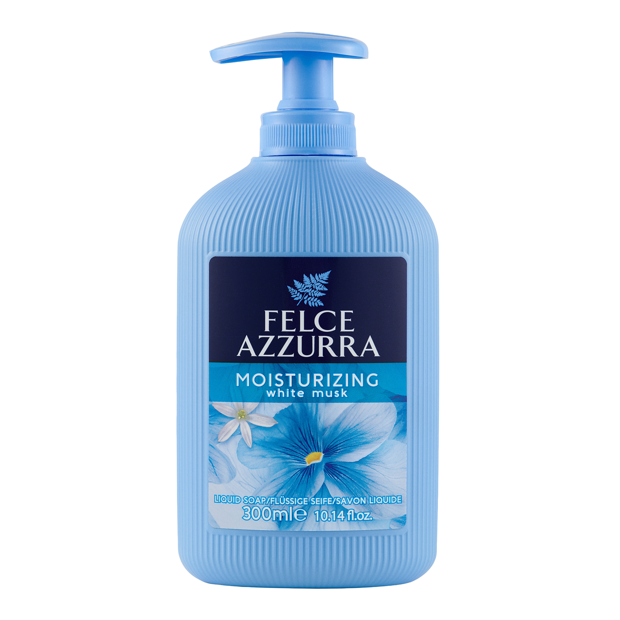 Vorderseite von Felce Azzurra Flüssigseife White Musk Moisturizing