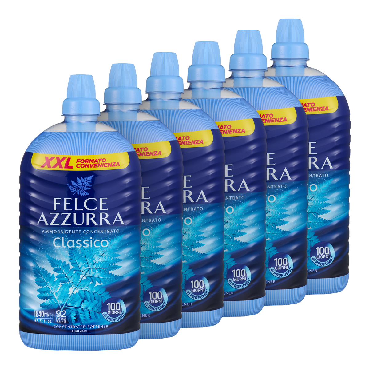 Vorderseite von Felce Azzurra Weichspüler XXL Classico - 1840ml