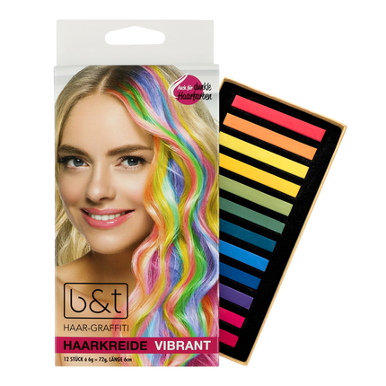 Vorderseite von B&T Haarkreide Set Vibrant