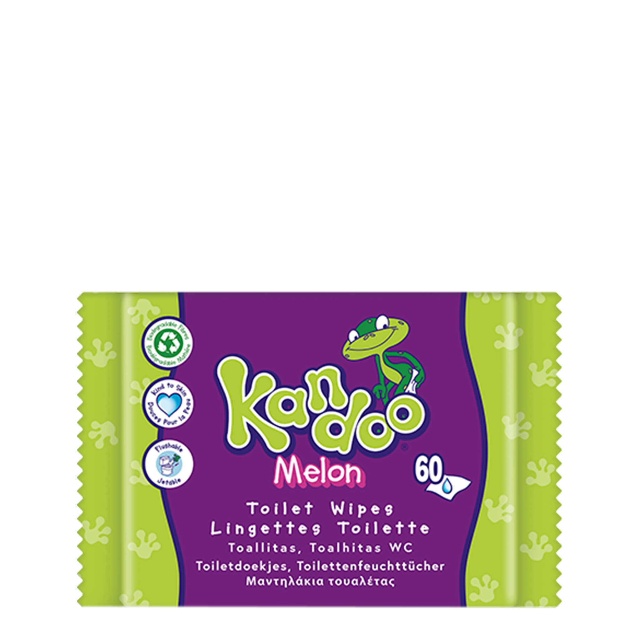 Vorderseite von Kandoo Melon Feuchttücher Melone