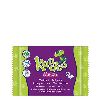 Vorderseite von Kandoo Melon Feuchttücher Melone