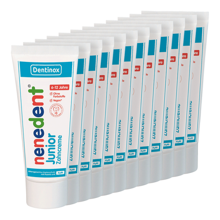 Vorderseite von nenedent® Junior-Zahncreme - 12x75ml
