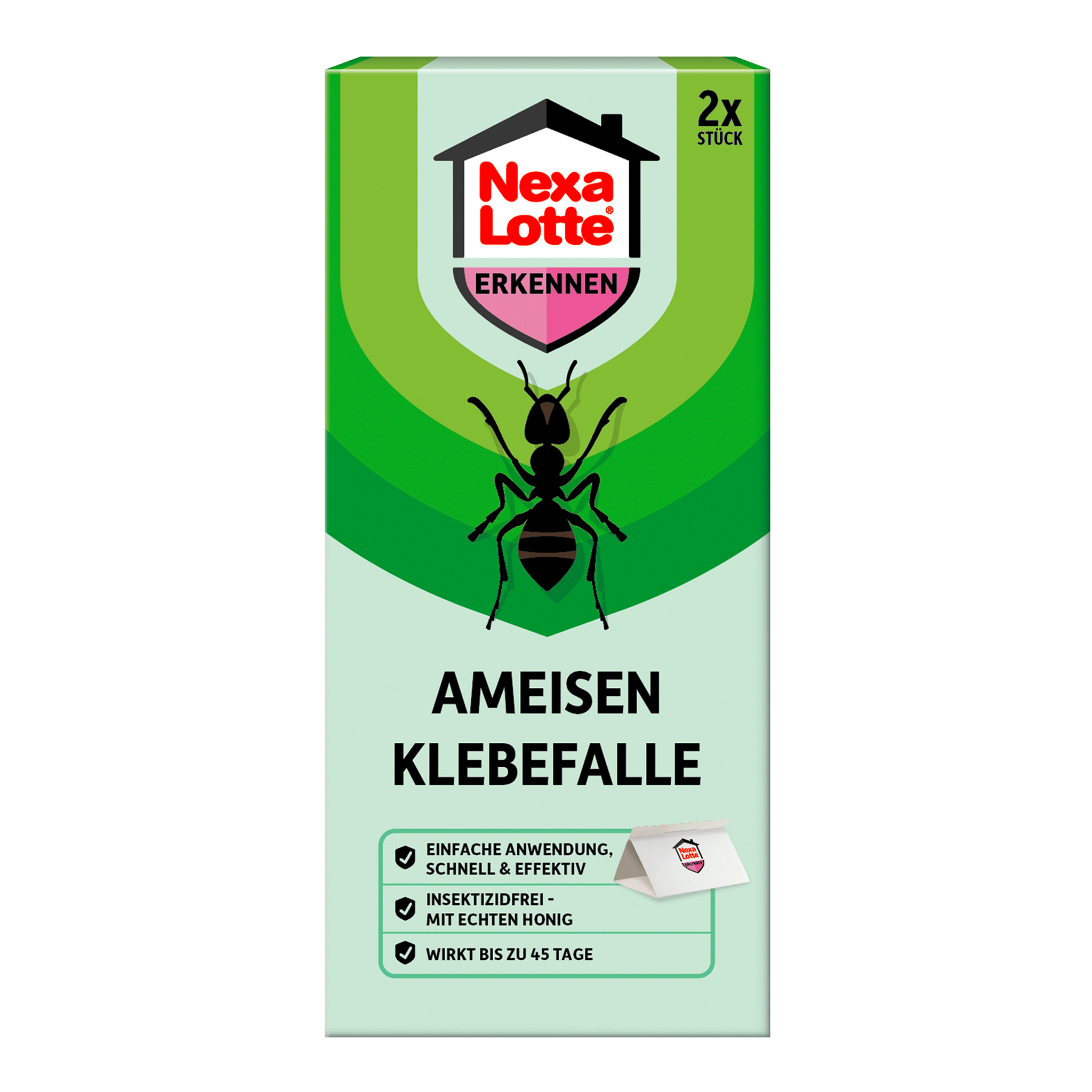Vorderseite von Nexa Lotte Ameisen Klebefalle