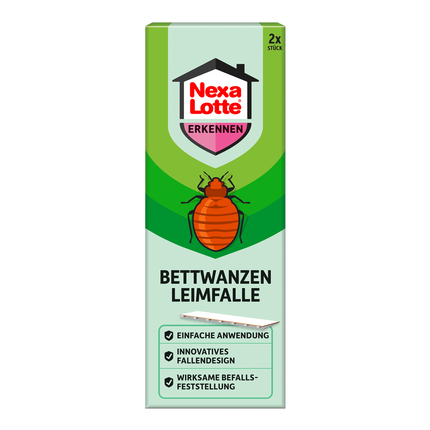 Vorderseite von Nexa Lotte Bettwanzen Leimfalle