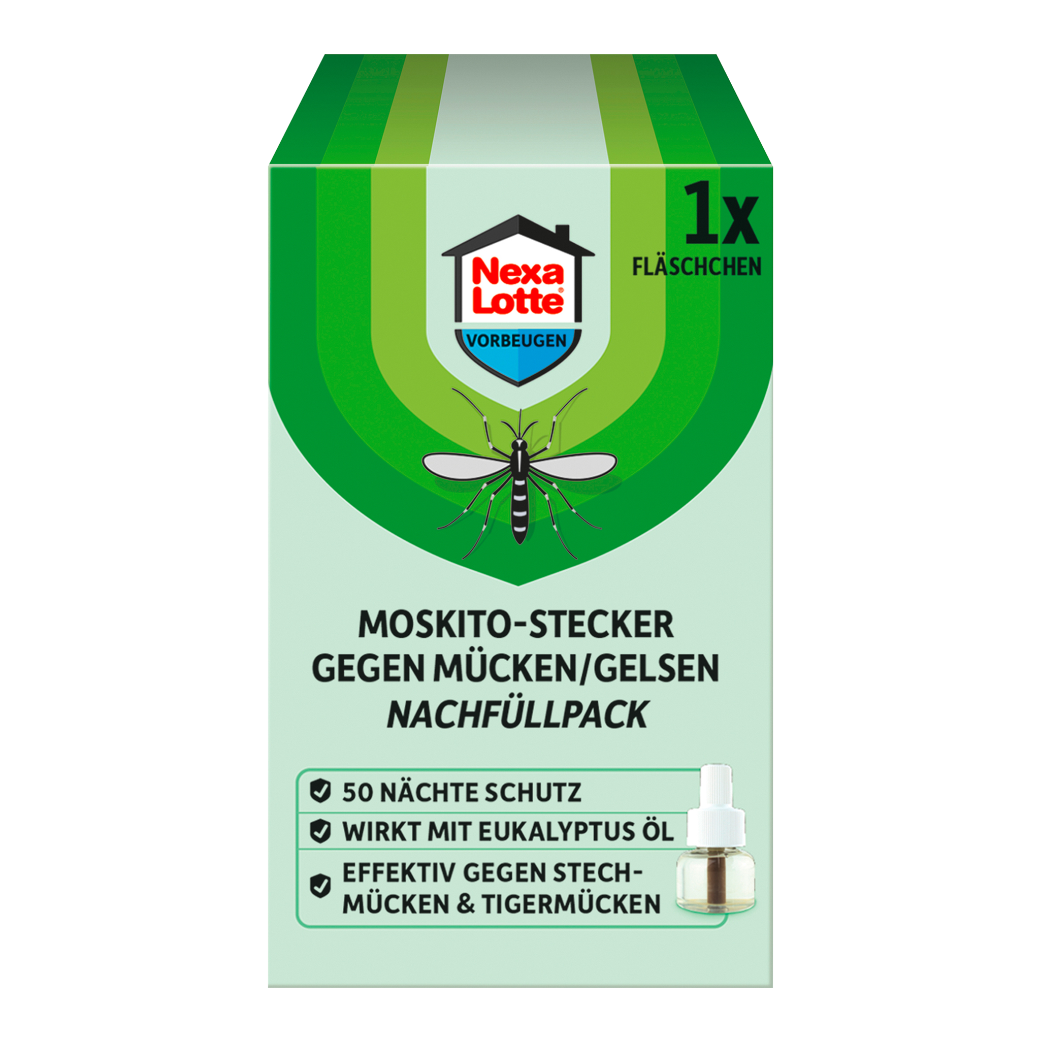 Vorderseite von  Nexa Lotte Moskito-Stecker Nachfüller