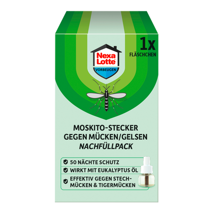 Vorderseite von  Nexa Lotte Moskito-Stecker Nachfüller