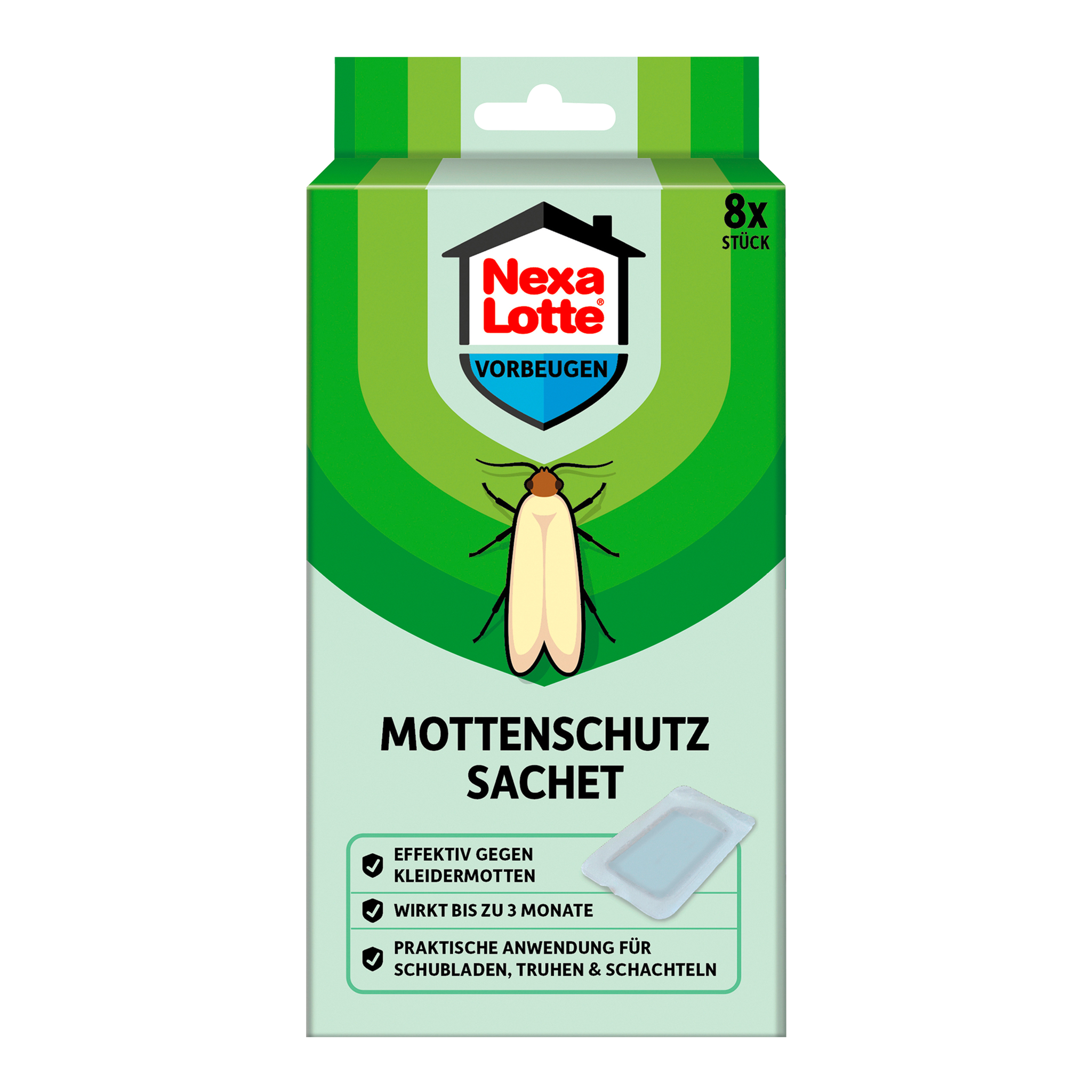 Vorderseite von Nexa Lotte Motten Sachet